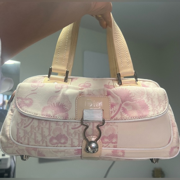💯Authentic CHRISTIAN DIOR Top Handle Bag Floral Vintage - Picture 15 of 16
